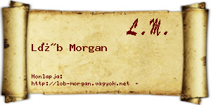 Löb Morgan névjegykártya